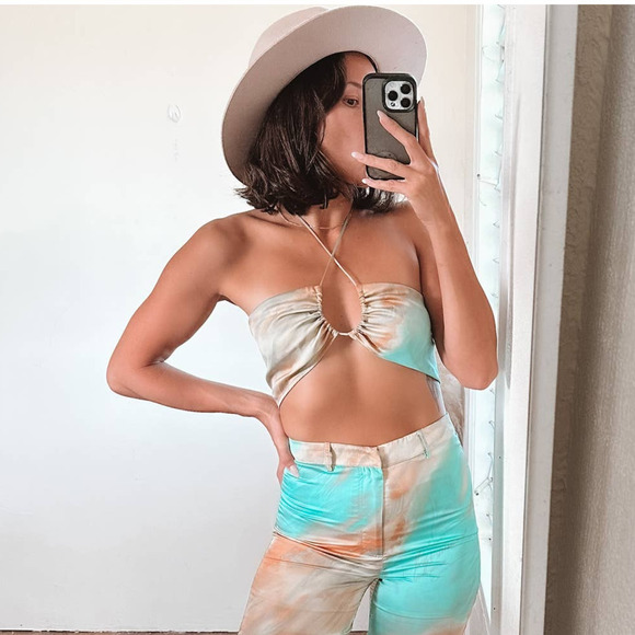 12th Tribe Tops - 12th Tribe St. Barths Tye Dye Crop Size Large